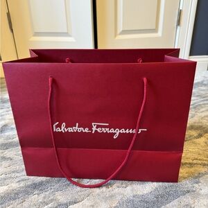 Salvatore Ferragamo Burgundy Tote Bag